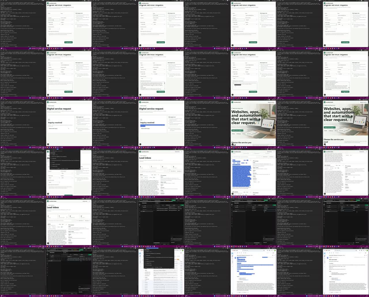AI Campaign Studio contact sheet with generated campaign workflow frames